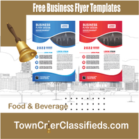 Free Business Flyer Graphic Design Template - Food & Beverage Industry